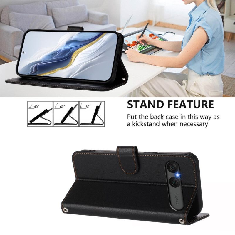 Kotelot Sony Xperia 10 Vii Yksivärinen Keinonahka Suojakuori