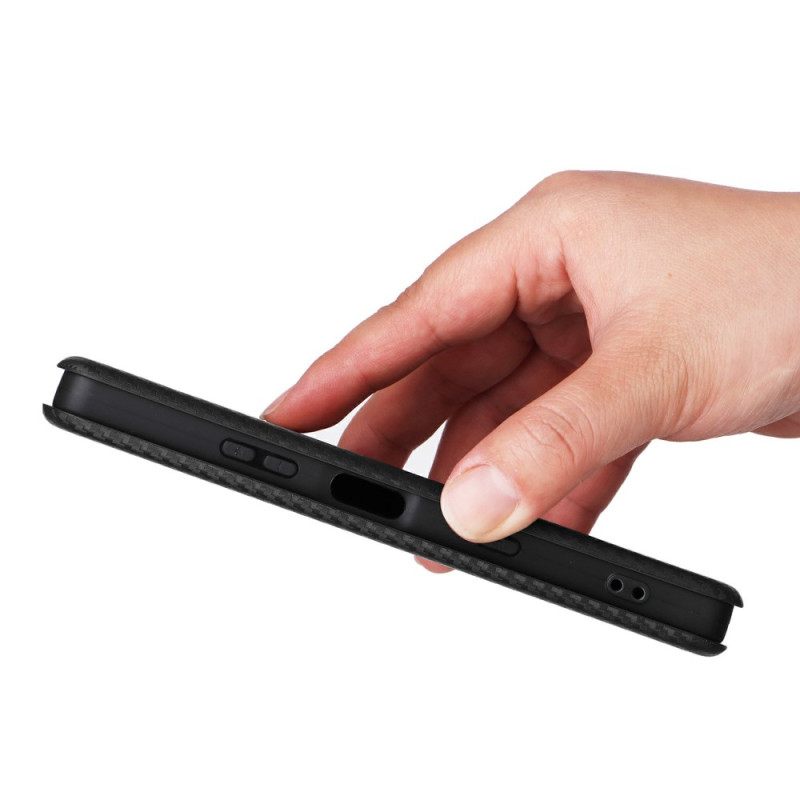 Nahkakotelo Sony Xperia 10 Vii Hiilikuitu