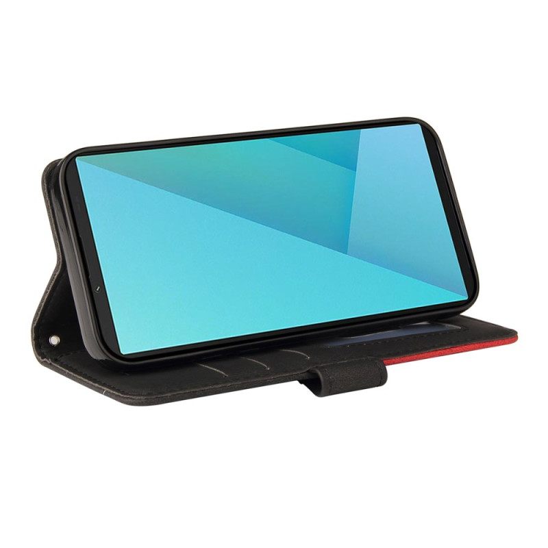 Nahkakotelo Sony Xperia 10 Vii Kaksivärinen Aaltoileva