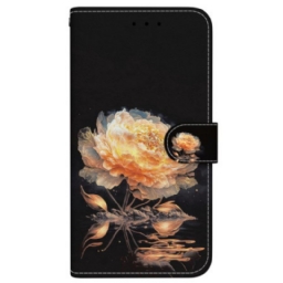 Nahkakotelo Sony Xperia 10 Vii Oranssi Pioni