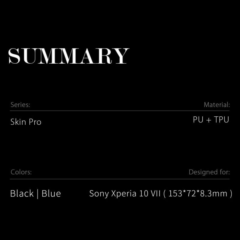 Nahkakotelo Sony Xperia 10 Vii Skin Pro -sarjan Dux Ducis Suojakuori