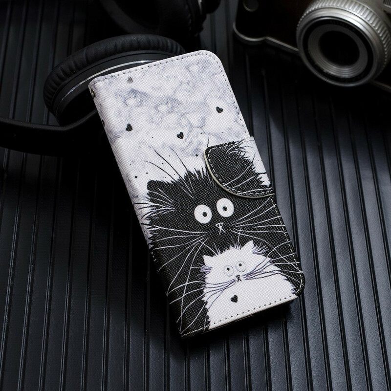 Kotelot Google Pixel 4 Suojaketju Kuori Yllättynyt Kissa Hihnassa