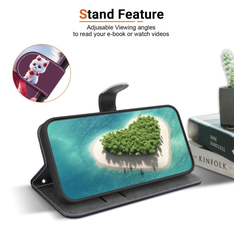 Kotelot Samsung Galaxy A17 4g / 5g Kissa Ruusujen Kanssa