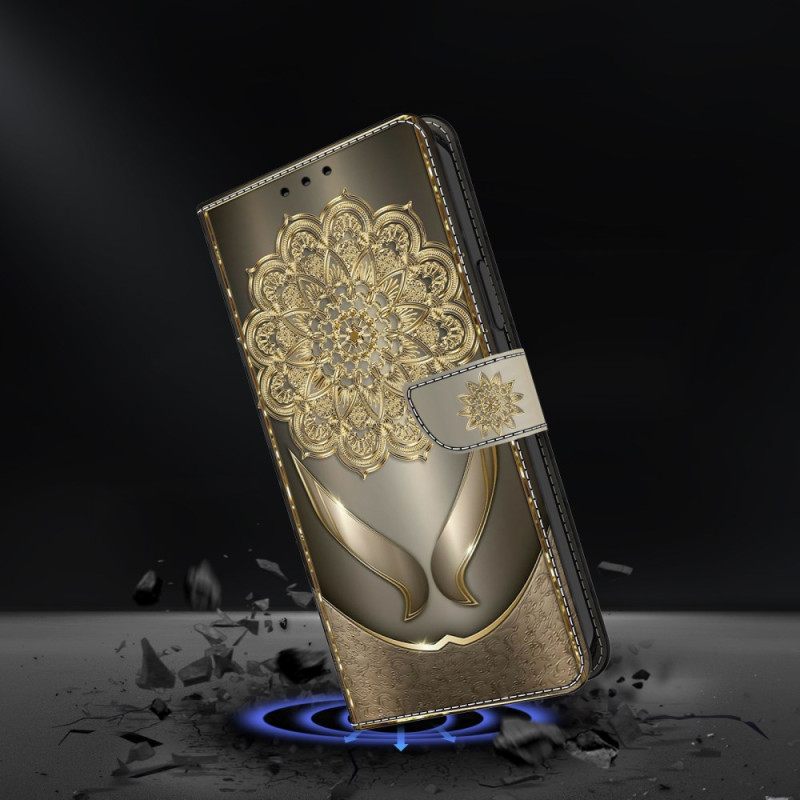 Kotelot Samsung Galaxy A17 4g / 5g Kultainen Kukkakuvio