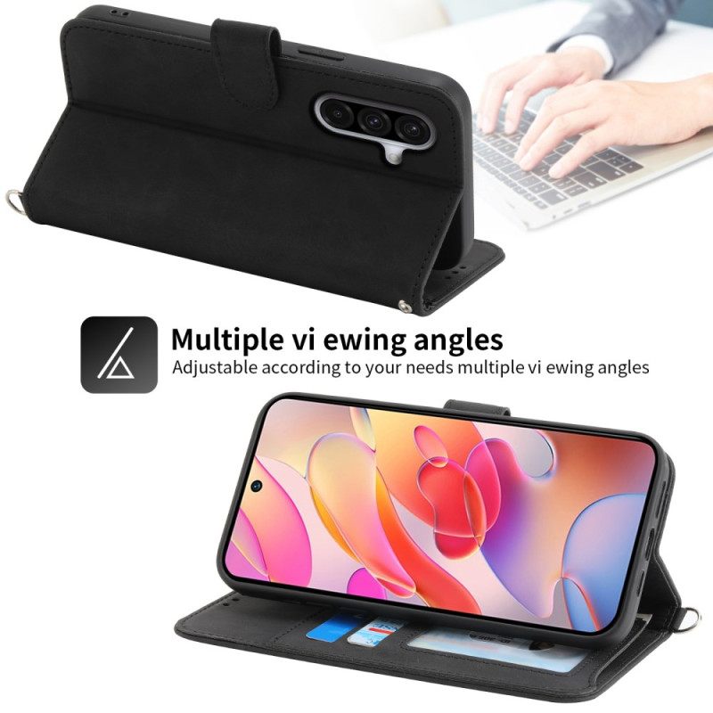 Kotelot Samsung Galaxy A17 4g / 5g Puhelinkuoret Pitsimäinen Mokkanahkakuvioinen Lompakko