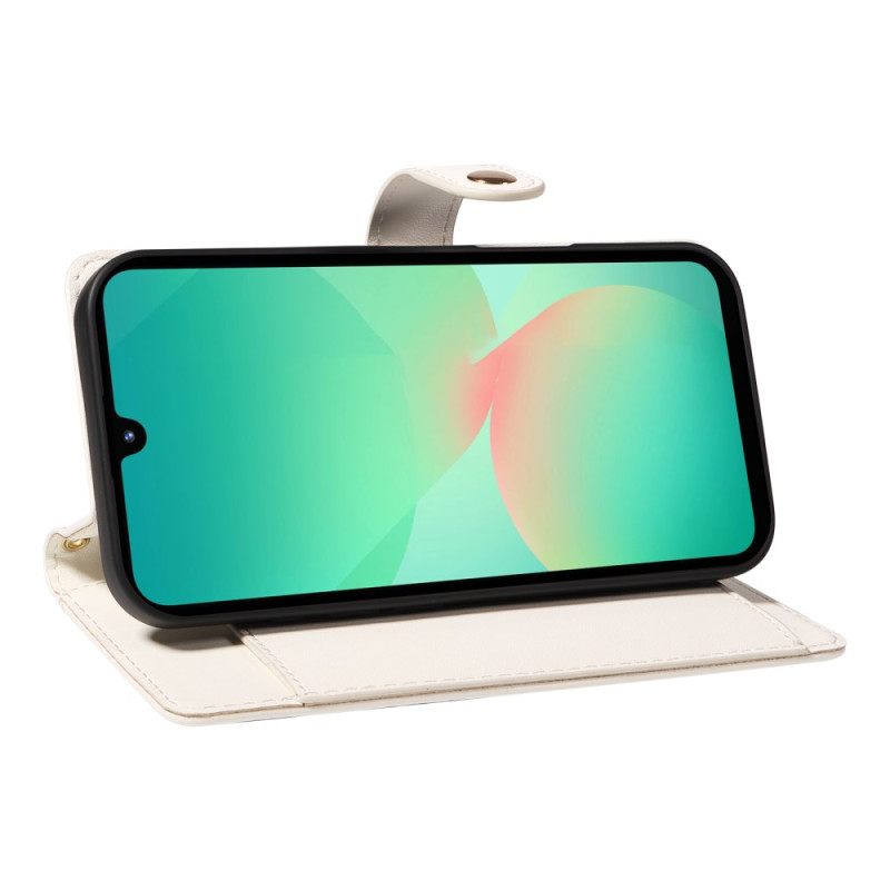 Kotelot Samsung Galaxy A17 4g / 5g Tikattu Hihnalla Ja Olkahihna Suojakuori