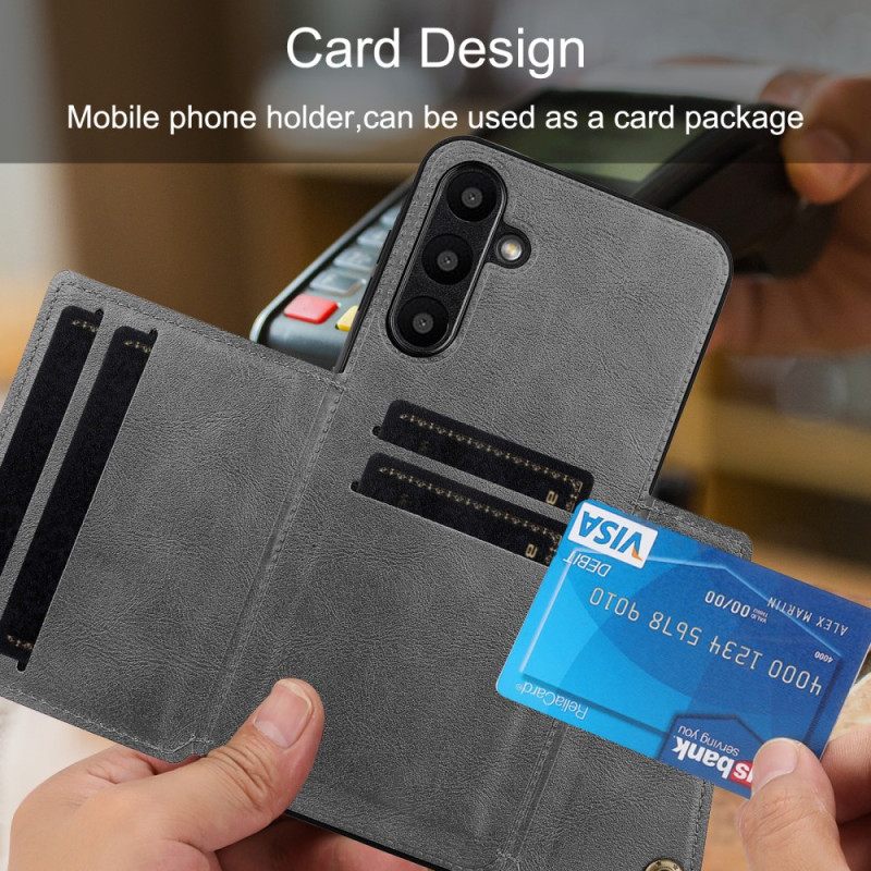 Kuori Samsung Galaxy A17 4g / 5g Nahkaefektikorttiteline Suojakuori