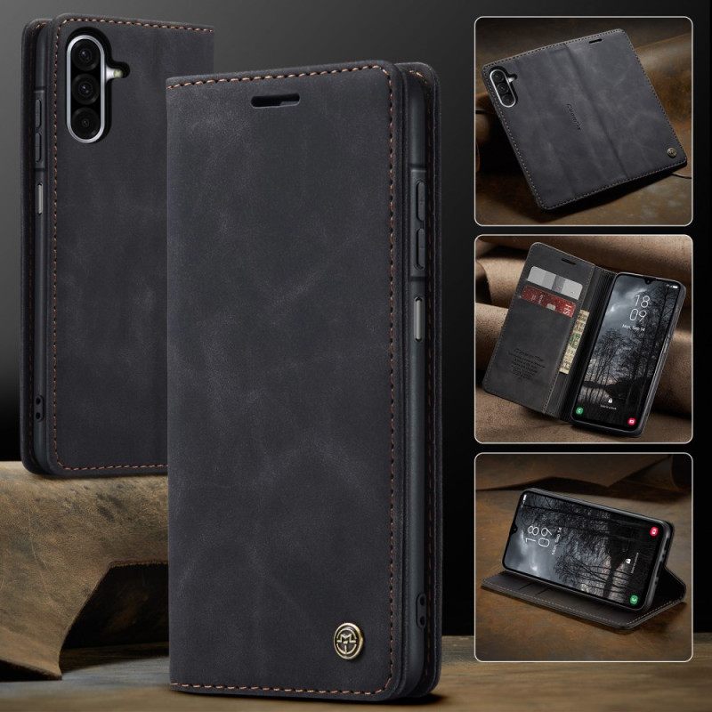 Nahkakotelo Samsung Galaxy A17 4g / 5g Mokkanahkakuvio Caseme Suojakuori