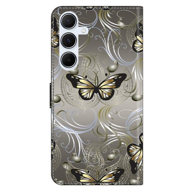 Nahkakotelo Samsung Galaxy A17 4g / 5g Pitsiperhoset