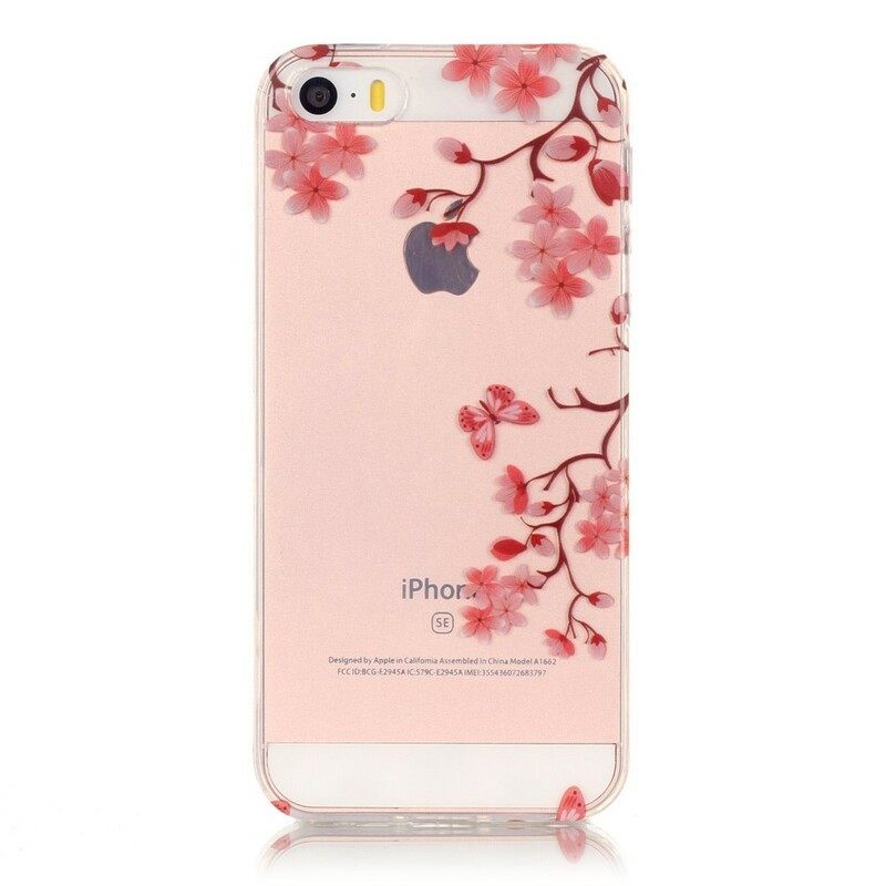 Case iPhone SE / 5 / 5S Läpinäkyvä Kukkiva Puu