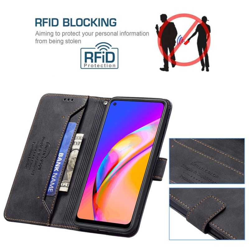 Kotelot Oppo A94 5G Binfen Color Keinonahka