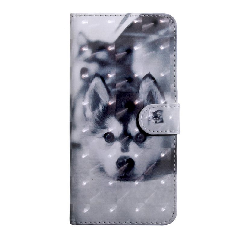 Kotelot Oppo A94 5G Husky-koira Kaulanauhalla