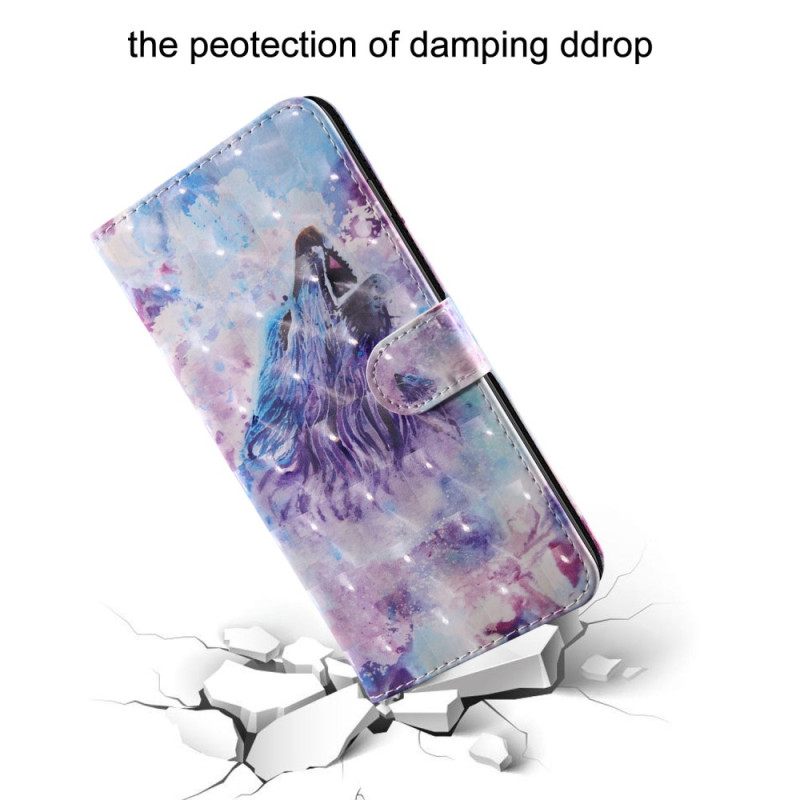 Kotelot Oppo A94 5G Wolf Kaulanauhan Kanssa
