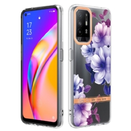 Kuori Oppo A94 5G Purple Flowers