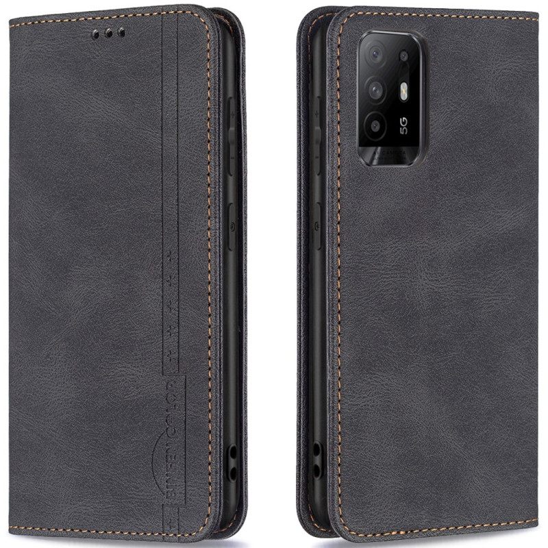 Puhelinkuoret Oppo A94 5G Kotelot Flip Keinonahkaa