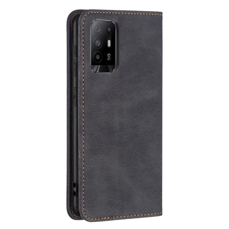 Puhelinkuoret Oppo A94 5G Kotelot Flip Keinonahkaa