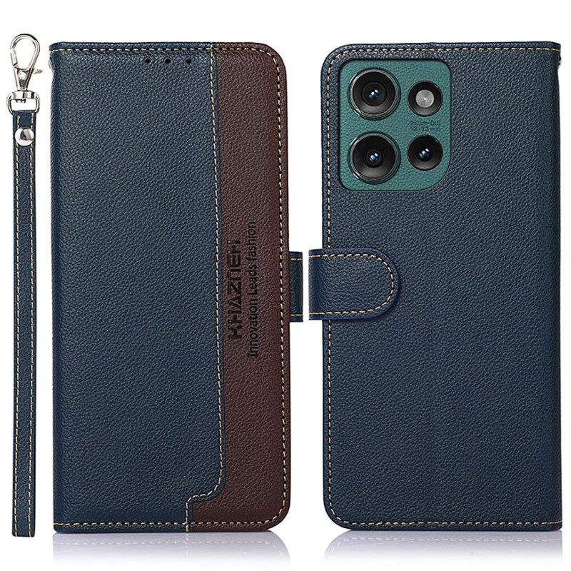 Kotelot Motorola Edge 50 Neo Puhelinkuoret Khazneh Bicolor Rfid-lompakko