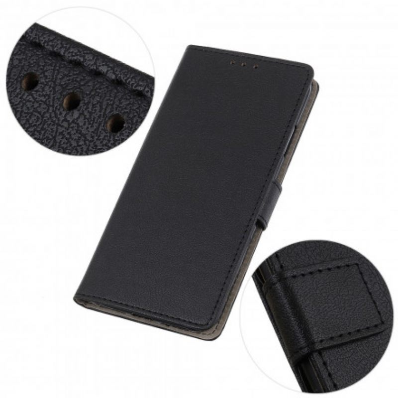 Flip Case Motorola Edge 20 Pro Klassinen Nahkaefekti