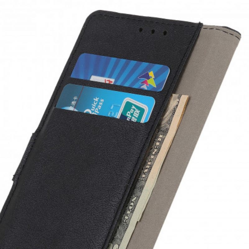 Flip Case Motorola Edge 20 Pro Klassinen Nahkaefekti
