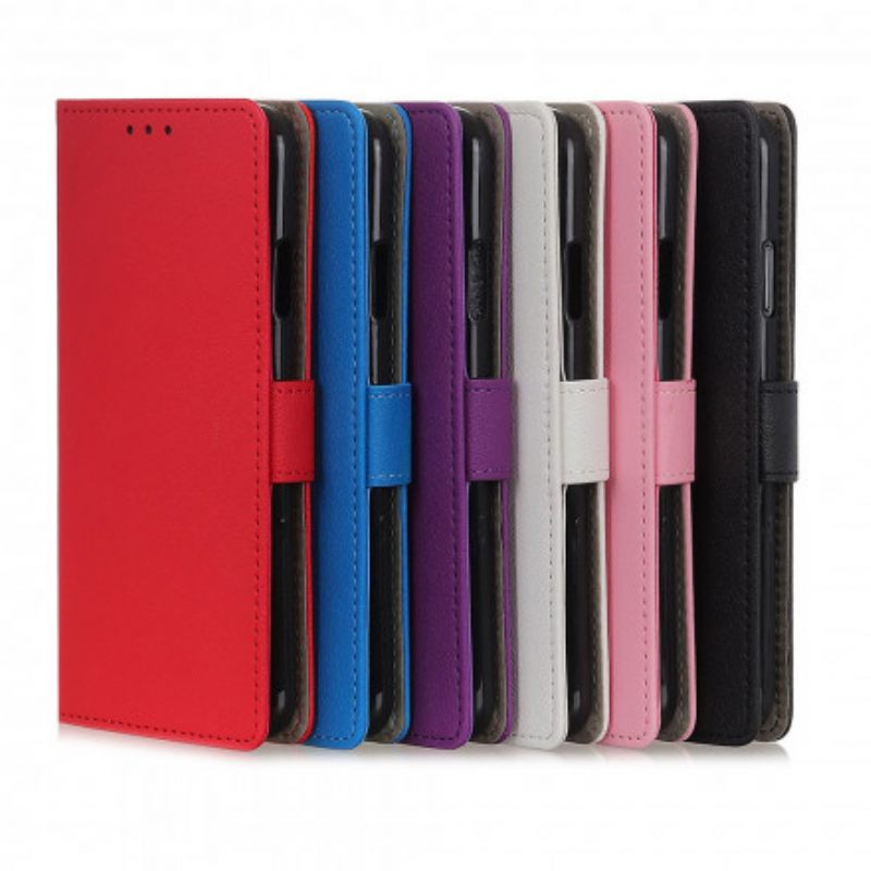 Flip Case Motorola Edge 20 Pro Klassinen Nahkaefekti