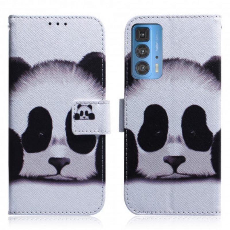 Flip Case Motorola Edge 20 Pro Panda Kasvot