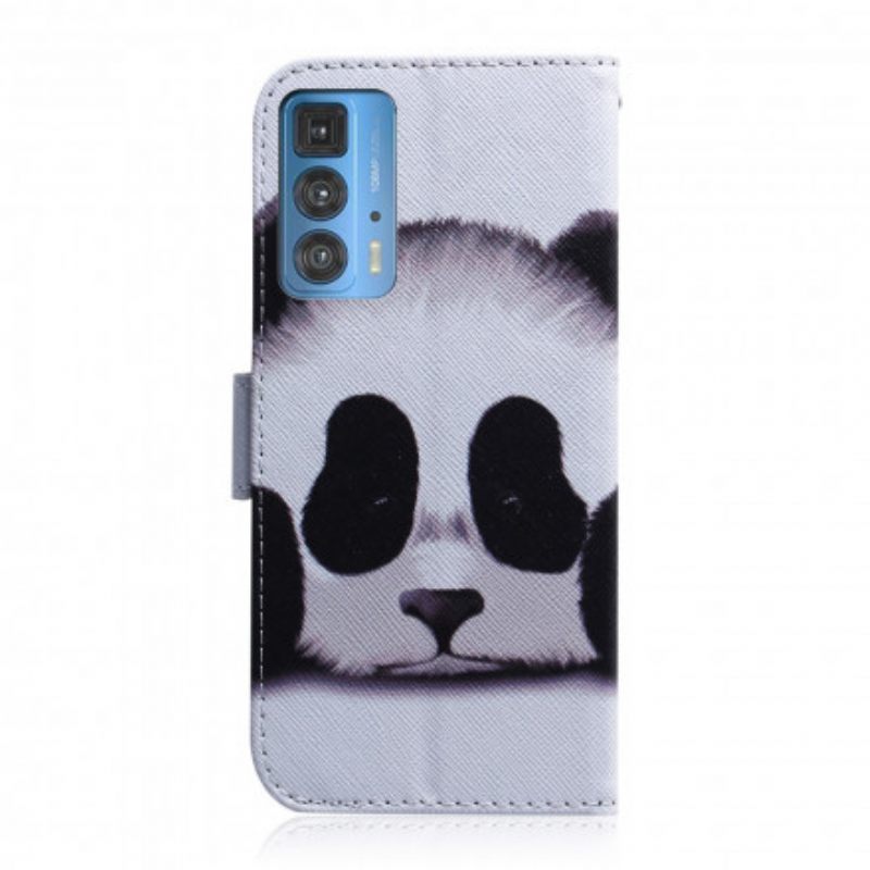 Flip Case Motorola Edge 20 Pro Panda Kasvot