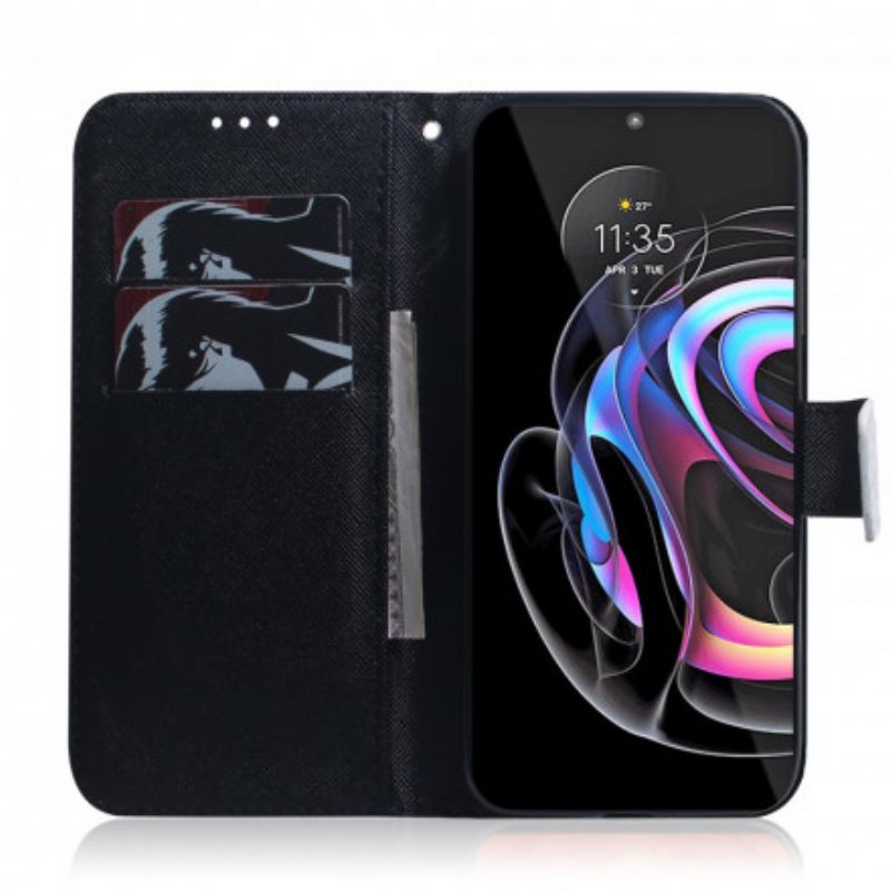 Flip Case Motorola Edge 20 Pro Panda Kasvot