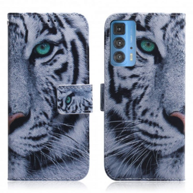 Flip Case Motorola Edge 20 Pro Tiger Face