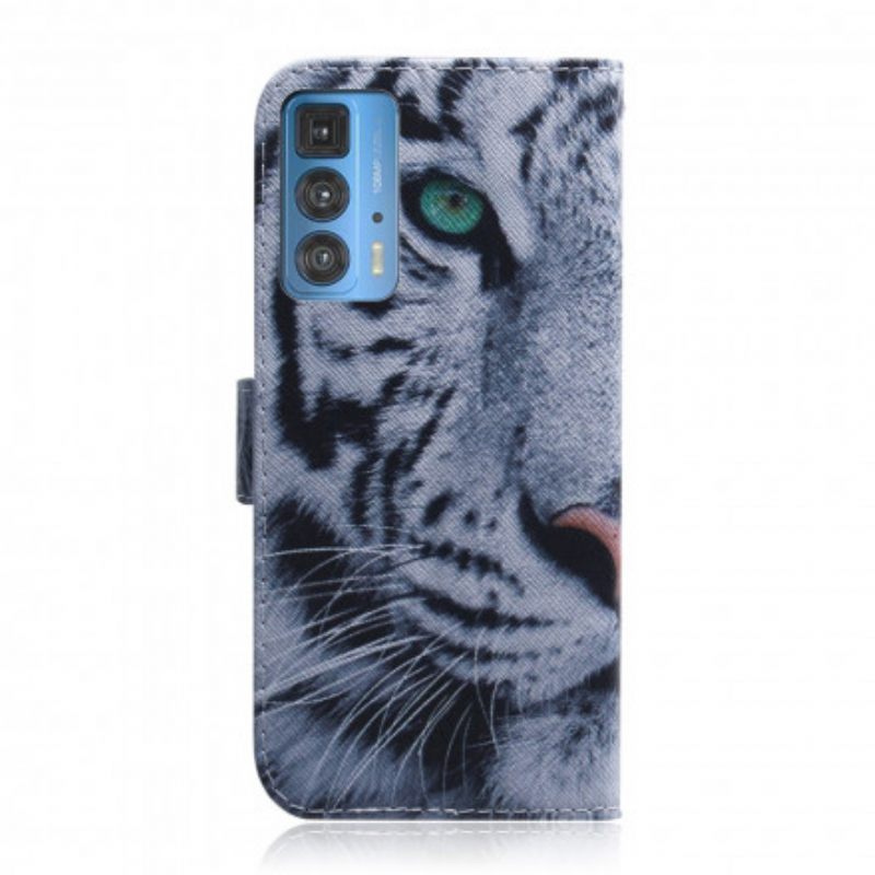 Flip Case Motorola Edge 20 Pro Tiger Face