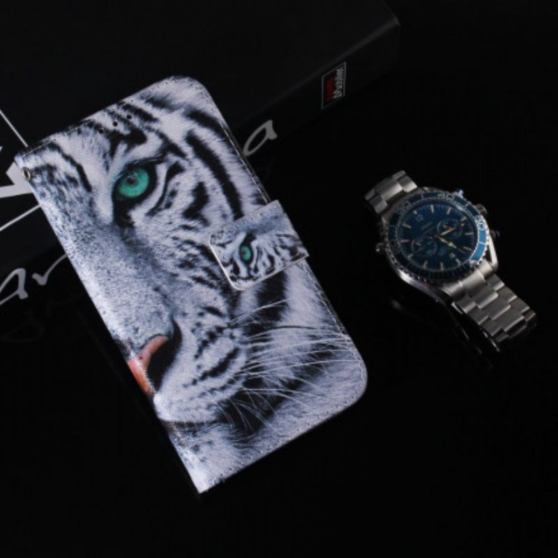 Flip Case Motorola Edge 20 Pro Tiger Face