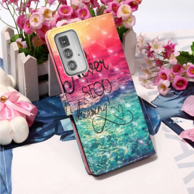 Kotelot Motorola Edge 20 Pro Älä Koskaan Lakkaa Haaveilemasta