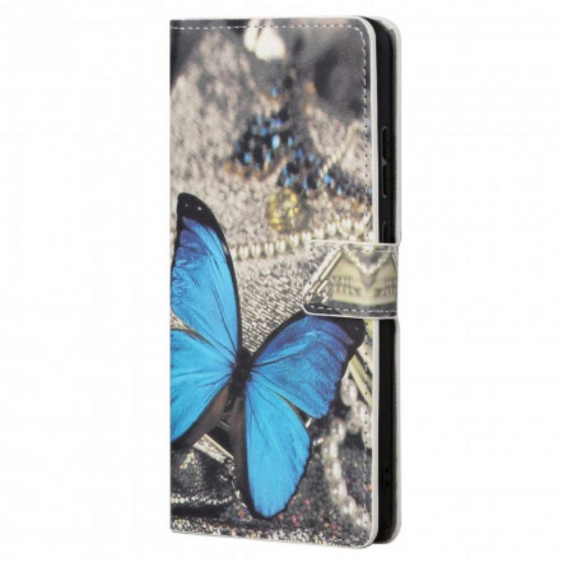 Kotelot Motorola Edge 20 Pro Blue Butterfly
