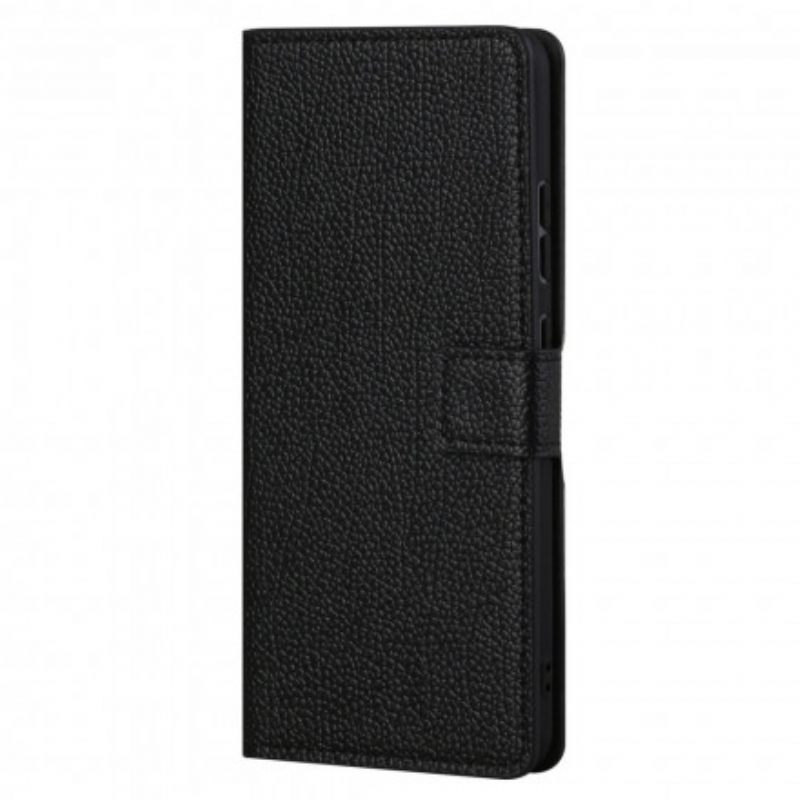 Kotelot Motorola Edge 20 Pro Litchi Grain Leather Effect