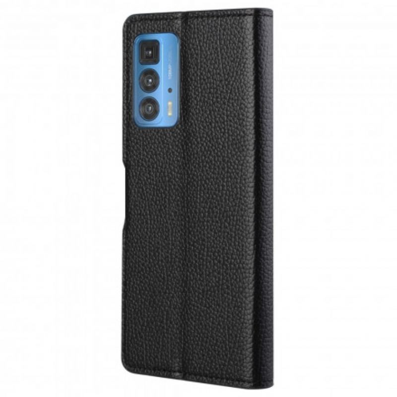 Kotelot Motorola Edge 20 Pro Litchi Grain Leather Effect