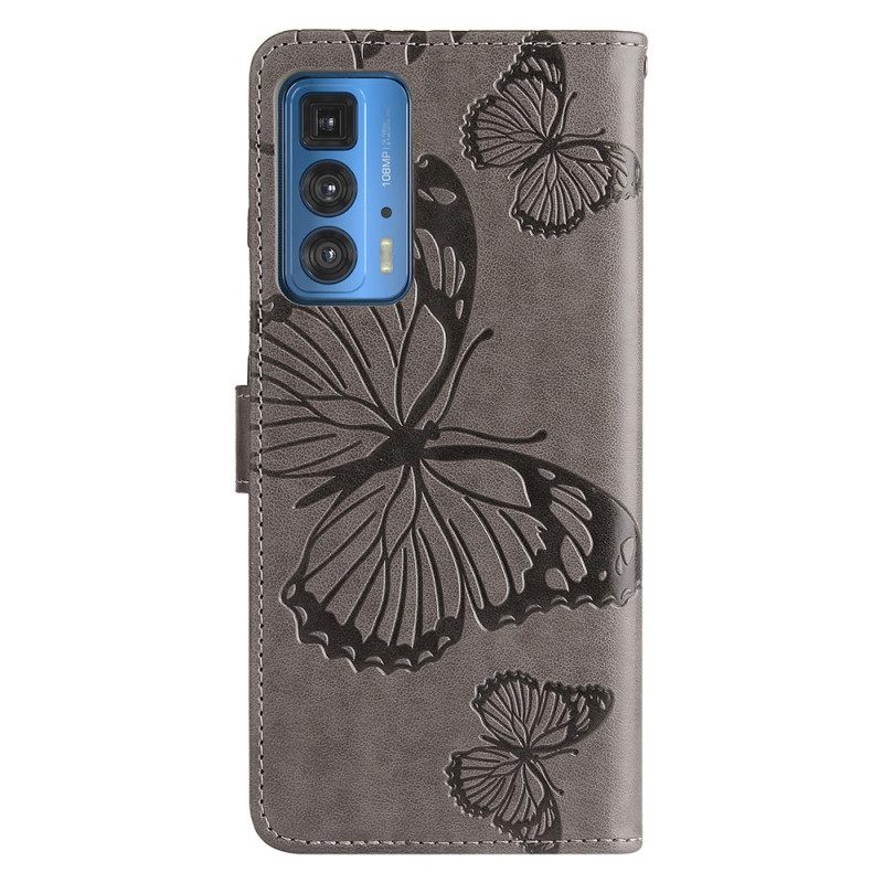 Kotelot Motorola Edge 20 Pro Suojaketju Kuori Giant Thong Butterflies