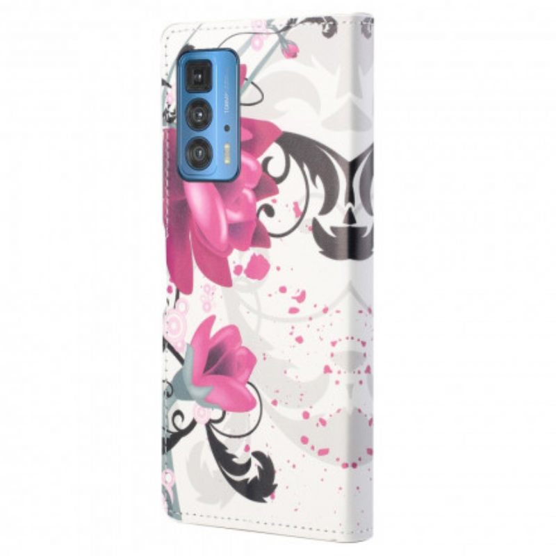 Kotelot Motorola Edge 20 Pro Trooppiset Kukat