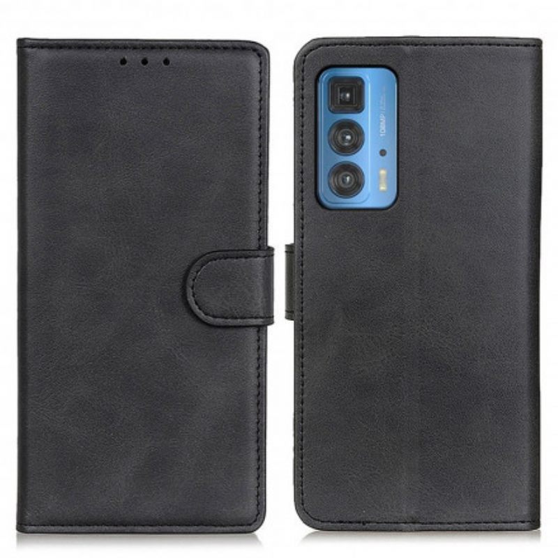 Nahkakotelo Motorola Edge 20 Pro Mattanahkaefekti