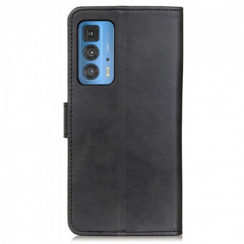 Nahkakotelo Motorola Edge 20 Pro Mattanahkaefekti