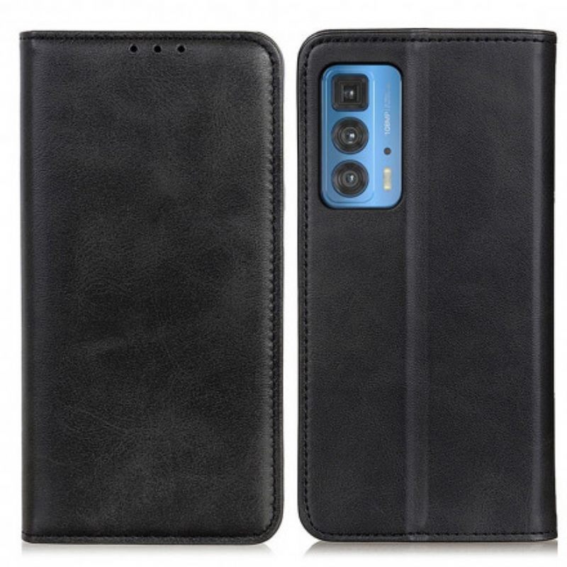Puhelinkuoret Motorola Edge 20 Pro Kotelot Flip Haljasnahkasuunnittelu