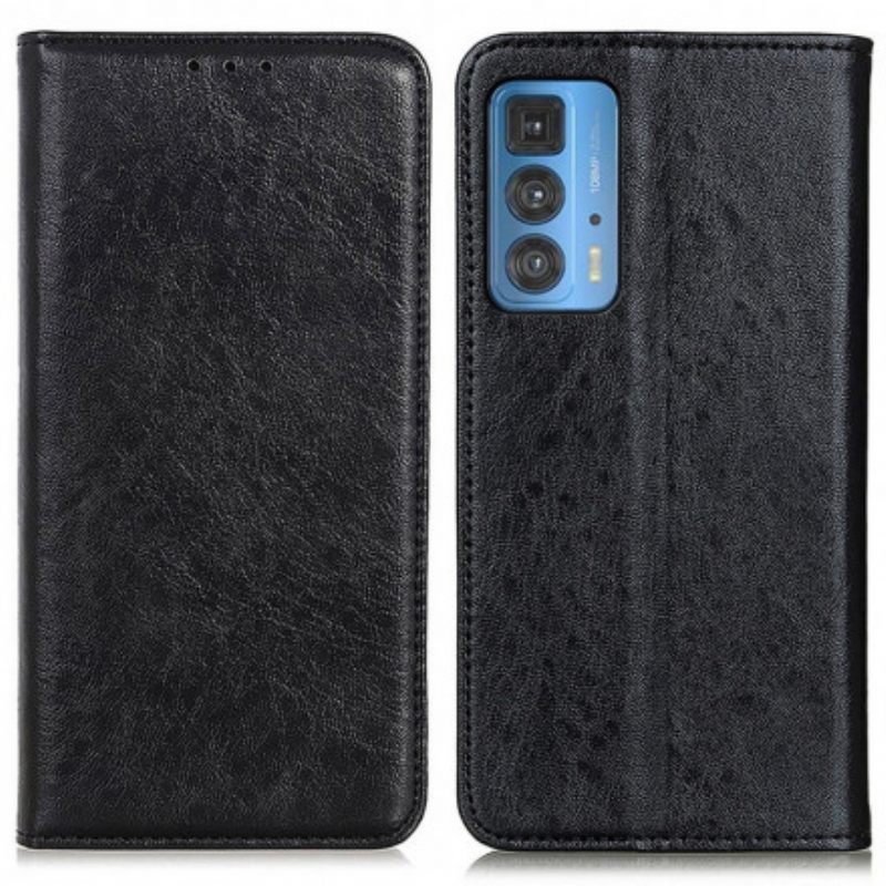 Puhelinkuoret Motorola Edge 20 Pro Kotelot Flip Kuvioitu Haljattu Nahka