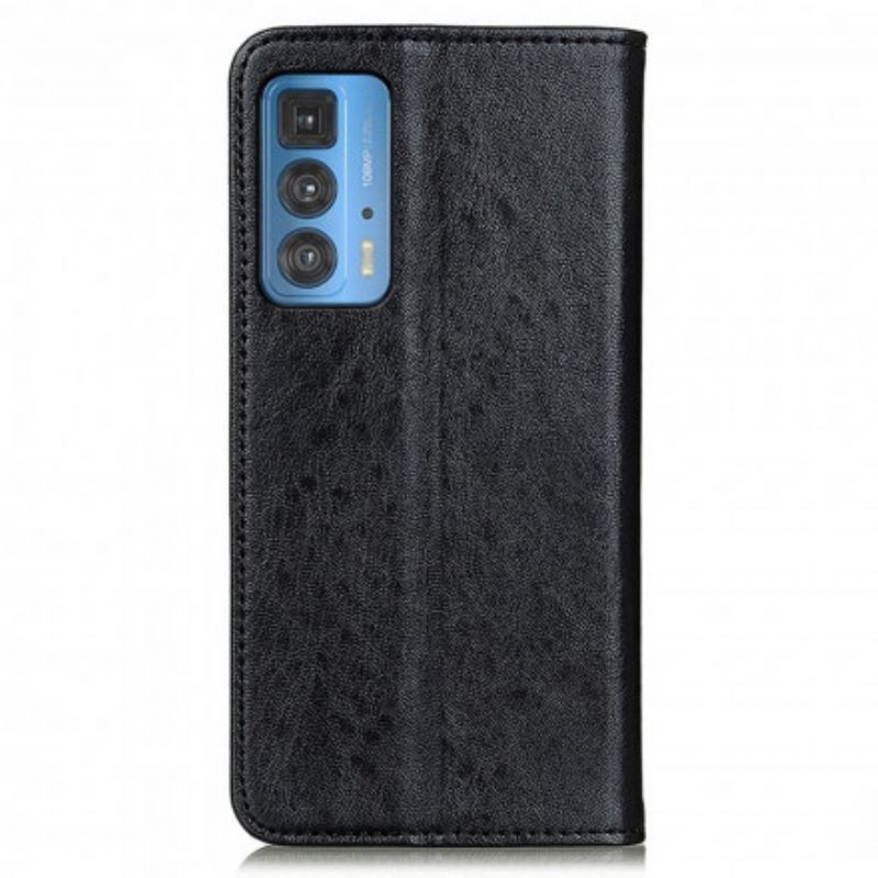 Puhelinkuoret Motorola Edge 20 Pro Kotelot Flip Kuvioitu Haljattu Nahka
