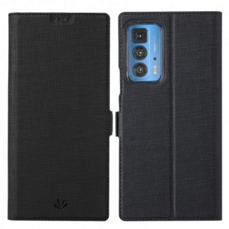 Puhelinkuoret Motorola Edge 20 Pro Kotelot Flip Teksturoitu Vili