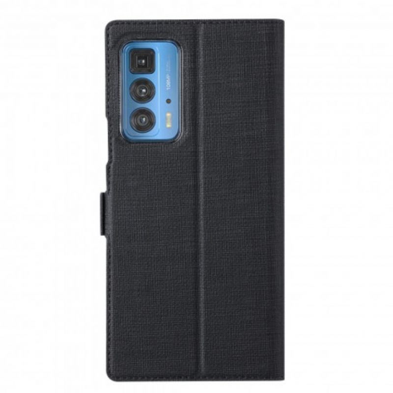 Puhelinkuoret Motorola Edge 20 Pro Kotelot Flip Teksturoitu Vili