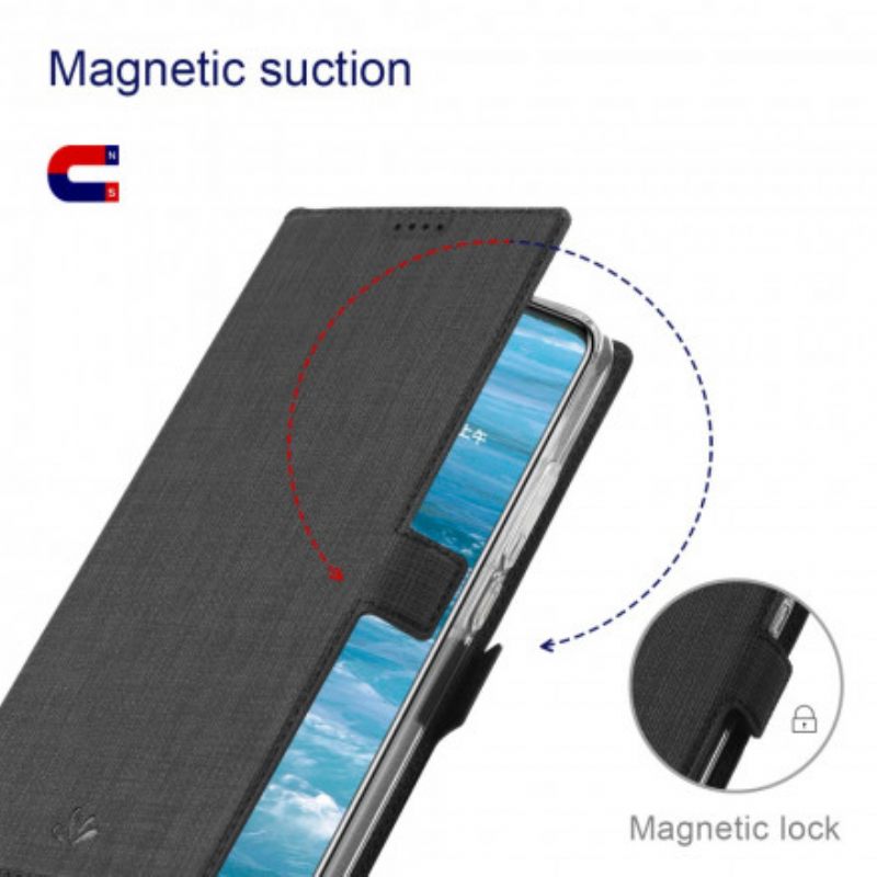 Puhelinkuoret Motorola Edge 20 Pro Kotelot Flip Teksturoitu Vili
