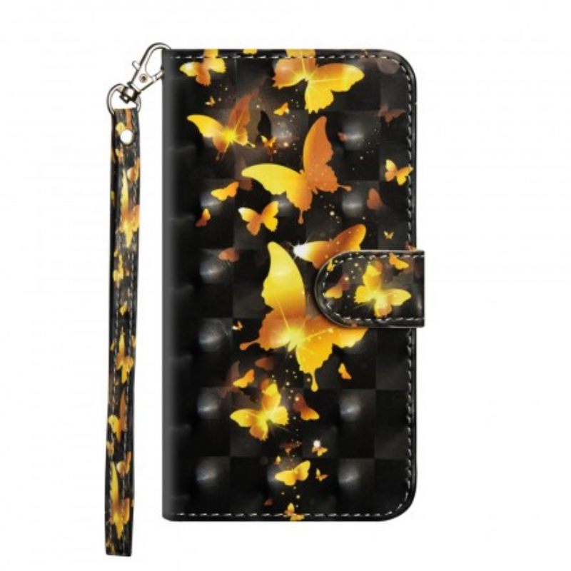Nahkakotelo Sony Xperia L3 Keltaiset Perhoset