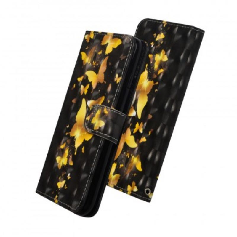 Nahkakotelo Sony Xperia L3 Keltaiset Perhoset