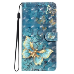 Nahkakotelo Xiaomi 15 3d-perhosia