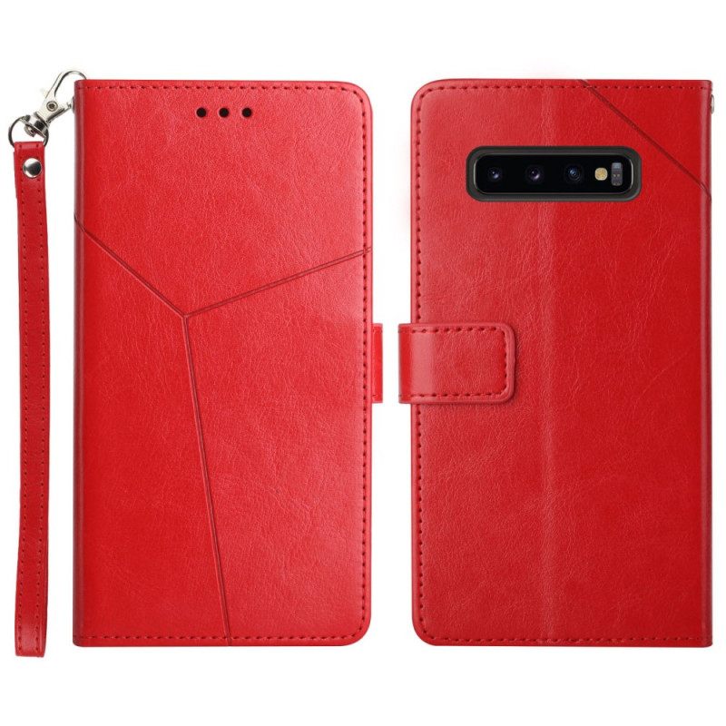 Kotelot Samsung Galaxy S10 Plus Style Leather Geo Y Design