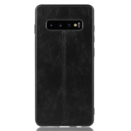Kuori Samsung Galaxy S10 Plus Couture Nahkaefekti