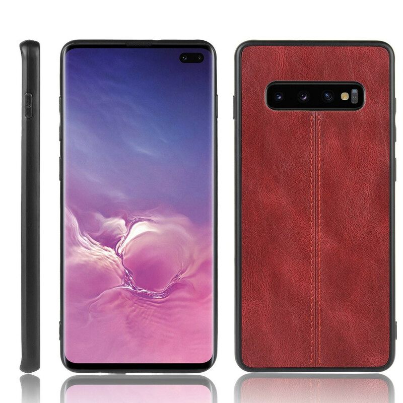 Kuori Samsung Galaxy S10 Plus Couture Nahkaefekti